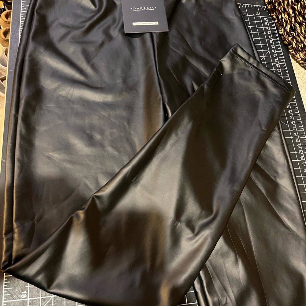 Black Leather Women Pants